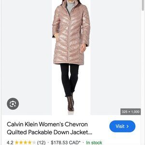 Calvin Klein Lightweight Premium Down PACKABLE jacket XS